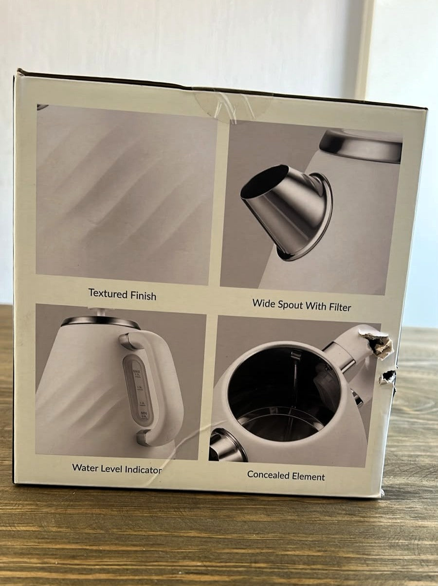 Boden Stark 1.7L Stainless Steel Kettle White