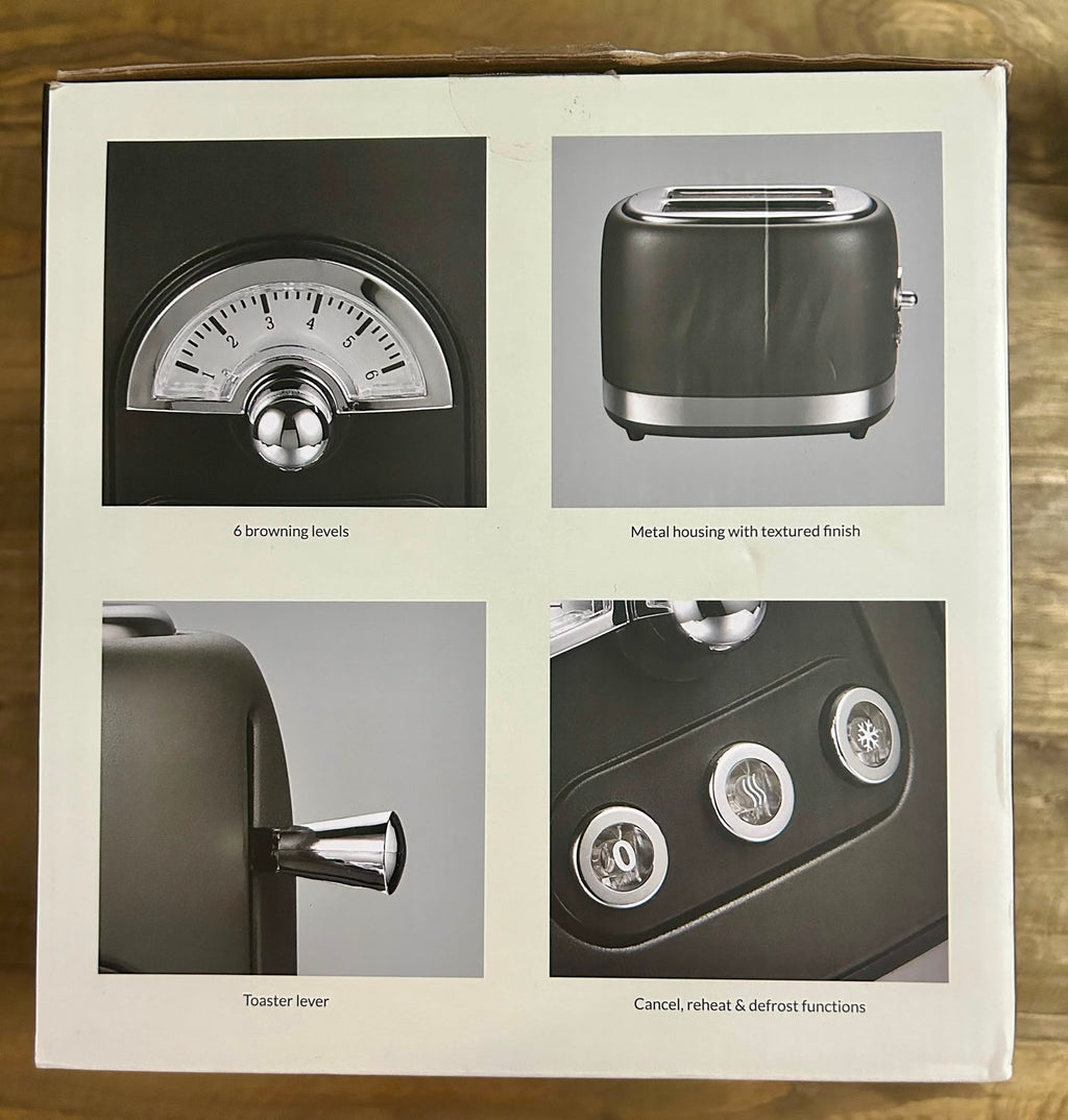 BODEN STARK 2-SLICE STAINLESS STEEL TOASTER