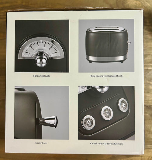 BODEN STARK 2-SLICE STAINLESS STEEL TOASTER