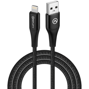 Amplify Linked Series USB to Lightning Braided Cable - Black 1m